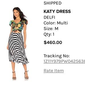 Tropical front tie Delfi Katy Dress